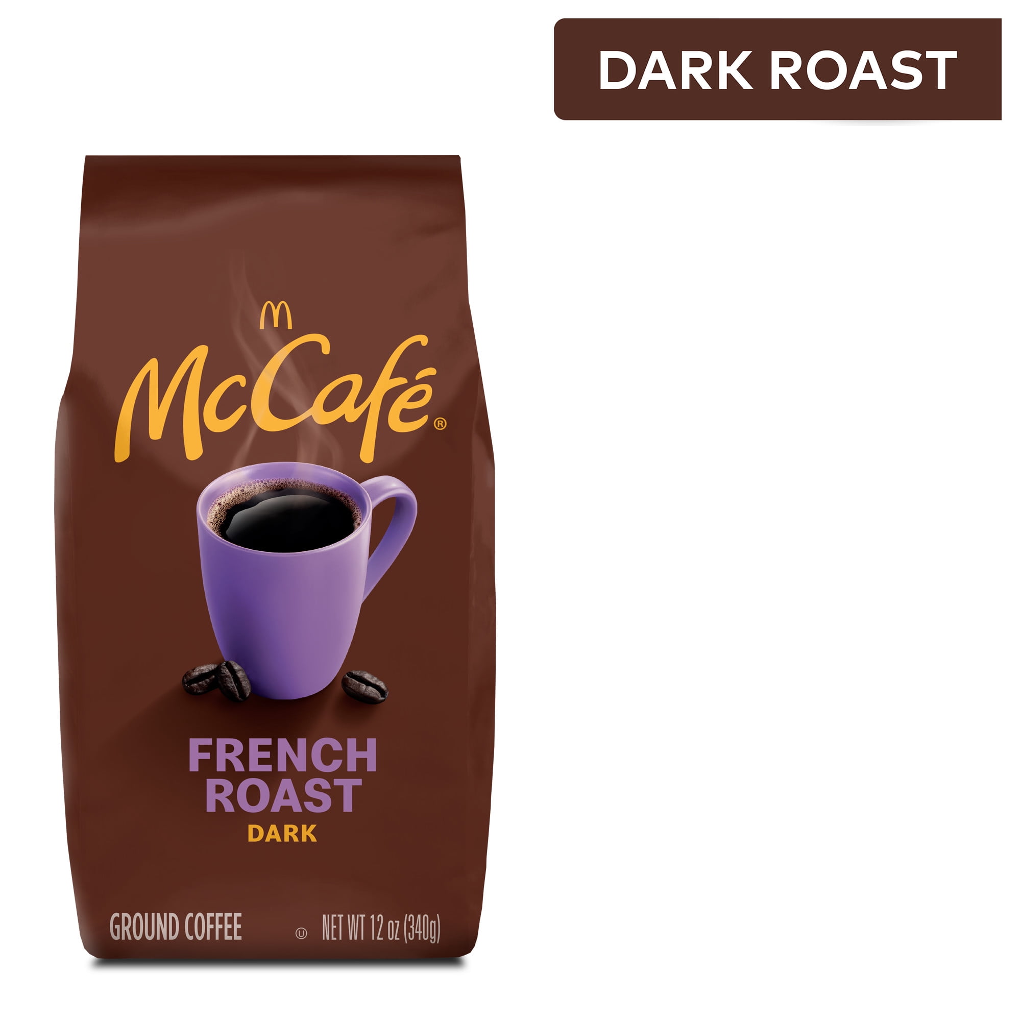 McCafe French Roast Ground Coffee, Dark Roast, 12 oz Bagged