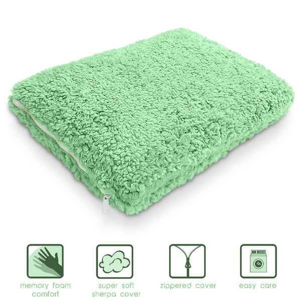 Comfort Super Soft Sherpa Memory Foam Classic Travel & Nap Pillow