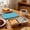 Blue, variant on Ufehgfjh Mens Lunch Box Food Container Stainless Steel Snack Containers Reusable Metal Snack Containers with Silicone Lids 2 Compartment Stackable Metal Lunch Box