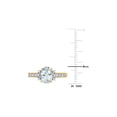 thumbnail image 4 of 1.00 Carat (Ctw) Oval Aquamarine Ring in Yellow Plated Sterling Silver for Women, 4 of 6