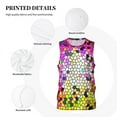 thumbnail image 3 of Rocae Colorful Tie Dye Stained Glass 3 for Men's Basketball Jersey Lightweight and Breathable Athletic Tank Top,Quick-Drying Sports Jersey 3X-Large, 3 of 9