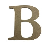5" Wooden Letter B Unfinished, Times Font, Craft Cutout 1/4" Thick