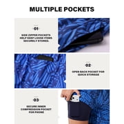 Men's Swim Trunks with Compression Liner 5 Quick Dry Board Shorts with Pockets Beach Shorts Swim Shorts for Men