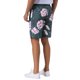 thumbnail image 3 of Pantalones cortos impresos con flores INSPIRE CHIC para hombres, con frente plano, botón y cremallera, patrón de flores 28 Verde oscuro, 3 of 5