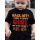 thumbnail image 1 of Camiseta de algodón para niño con el divertido estampado "Crazy GiGi" - 100 % algodón, negra con texto llamativo en naranja y rojo, ideal para el verano., 1 of 5