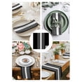 thumbnail image 3 of Black White Stripe Cloth Napkins Set of 4 Reusable Dinner Napkins, Modern Rustic Vertical Striped Cocktail Napkin Washable Table Napkins for Wedding/Holiday Party/Baby Shower 20"x20", 3 of 7