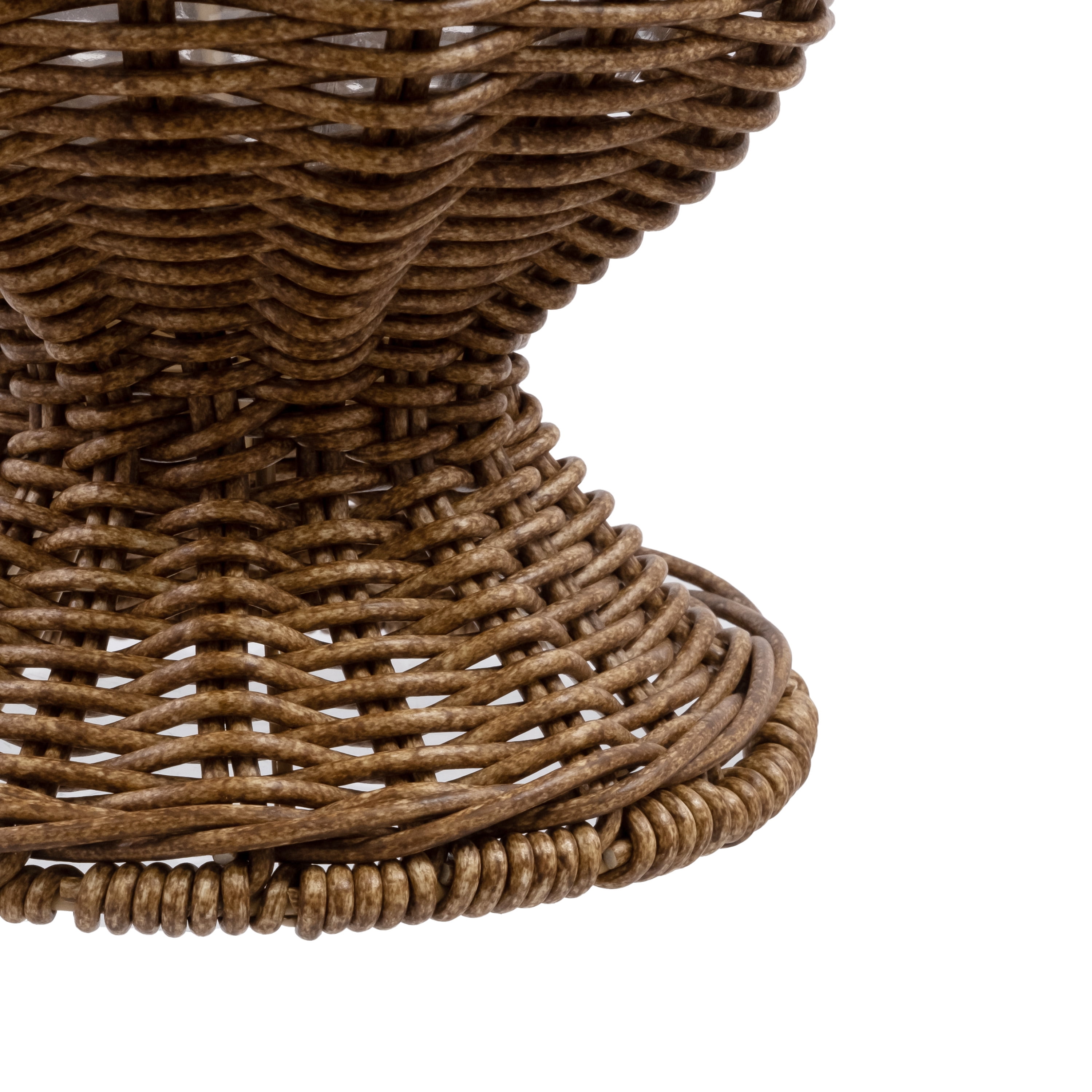 My Texas House 8 Inch Goblet Woven Planter Urn Shape, Brown