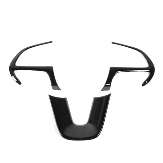 Black Steering Wheel Cover Trim for Charger 2015-2022 Steering Wheel Frame Trim