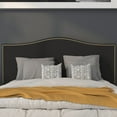 thumbnail image 4 of Emma + Oliver Upholstered Full Size Headboard with Nailtrim in Black Fabric, 4 of 8