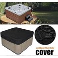 thumbnail image 3 of (Noir-220cm) Housse Carrée Imperméable pour Spa Extérieur, 3 of 4