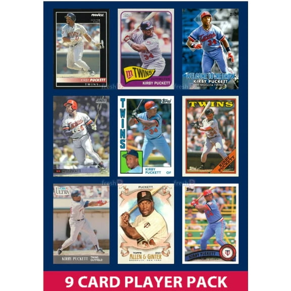 Kirby Puckett Minnesota Twins 9 Card Legend Pack Topps Bowman