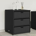 thumbnail image 1 of vidaXL Garden Storage Cabinet Black 55x59x69 cm Poly Rattan, 1 of 5