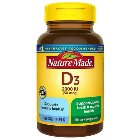 Nature Made Vitamin D3 2 000 IU LSG  320 ct.