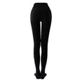thumbnail image 3 of 2PCS Autumn And Winter Black Warm Fleece Lean Leg Pressure Leggings Pantyhose, 3 of 7