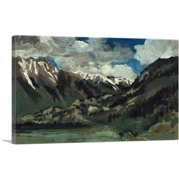 ARTCANVAS Twin Lakes Colorado Near Leadville 1907 Canvas Art Print by Arthur Bowen Davies - Size: 26" x 18" (0.75" Deep)