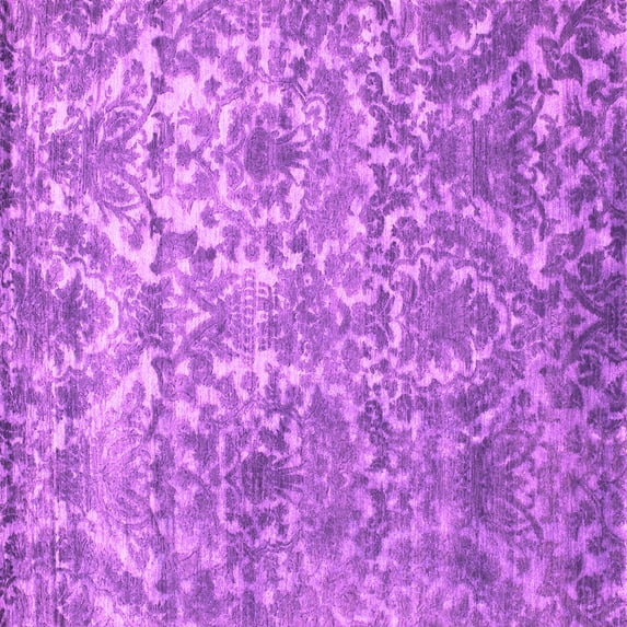 Ahgly Company Indoor Square Abstract Pink Contemporary Area Rugs, 3' Square