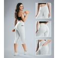 thumbnail image 3 of Capri Leggings With Side Pockets Size 14, 17" Inseam White, 3 of 6