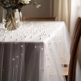 thumbnail image 4 of Elegant Pearl Embellished Table Runner 75x300cm Lightweight Mesh for Weddings Parties Decor, 4 of 8