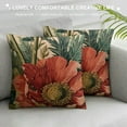 thumbnail image 3 of Chilfamy Vintage Flower Throw Pillow Covers Brown Rust Colored Floral Botanical Pattern Decorative Pillows Outdoor Farmhouse Cushion Case Country Pillowcase for Sofa Bed Room Decor White, 3 of 5