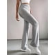 thumbnail image 5 of Pantalones Anchos de Pierna para Mujer, de Cintura Alta, para Estar en Casa, con Cintura Elástica, para Otoño e Invierno, Informales, de Punto Gris L, 5 of 9