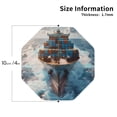 thumbnail image 2 of Honeii Cargo Ship At Sea Print Leather Coaster Set of 4, Ideal for Safeguarding Your Furniture from Drinks Spills and Effortless Cleanup-Octagon, 2 of 6