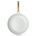 thumbnail image 1 of Thyme & Table 12" Non-Stick Signature Ribbed Fry Pan- White & Gold, 1 of 6