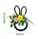 thumbnail image 3 of Decoración del hogar: Cuadro colgante, guirnalda, corona con forma de conejito de Pascua, adecuada para colgar en la puerta principal, escaparate o decoración general de Pascua/primavera. Incluye laz, 3 of 6
