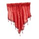 thumbnail image 3 of Triángulo Cortina Cortina Decoración de Navidad Decoración cómoda con la ventana de bolsillo de la barbilla de la borla para la cocina del hogar Rojo, 3 of 9