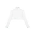 thumbnail image 6 of DPOIS Kids Girls Long Sleeve Sparkle Bolero Cardigan Open Front Shrug White 14, 6 of 7