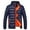 Orange & Dark Blue, variant on Ohufall Jackets For Men Winter Warm Slim Fit Thick Bubble Coat Casual Jacket Outerwear on Clearance