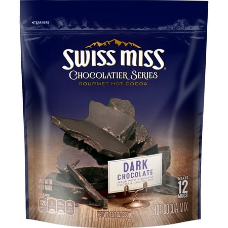 (2 Pack) Swiss Miss Chocolatier Series Dark Chocolate Gourmet Hot Cocoa Mix Bag, 12.7 (Best Store Bought Hot Chocolate Mix)