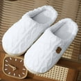 thumbnail image 5 of Gubotare Womens House Shoes Slippers Girls Faux Fur Bunny Scuff Slippers Size 6.5 (White,6.5), 5 of 7