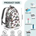 thumbnail image 5 of Tractor and Tractors White Pattern Backpack for School, Cute School Bag with Adjustable Shoulder Straps and Padded Back, 16.9"x12.6"x5.9", 5 of 5