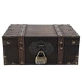 thumbnail image 2 of CAJA DE ALMACENAMIENTO DE MADERA VINTAGE Conradura, Cofre Decorativo Para Joyas del Tesoro para decoración del Hogar, Gran Capacidad, Esquinas Reforzadas, 2 of 7