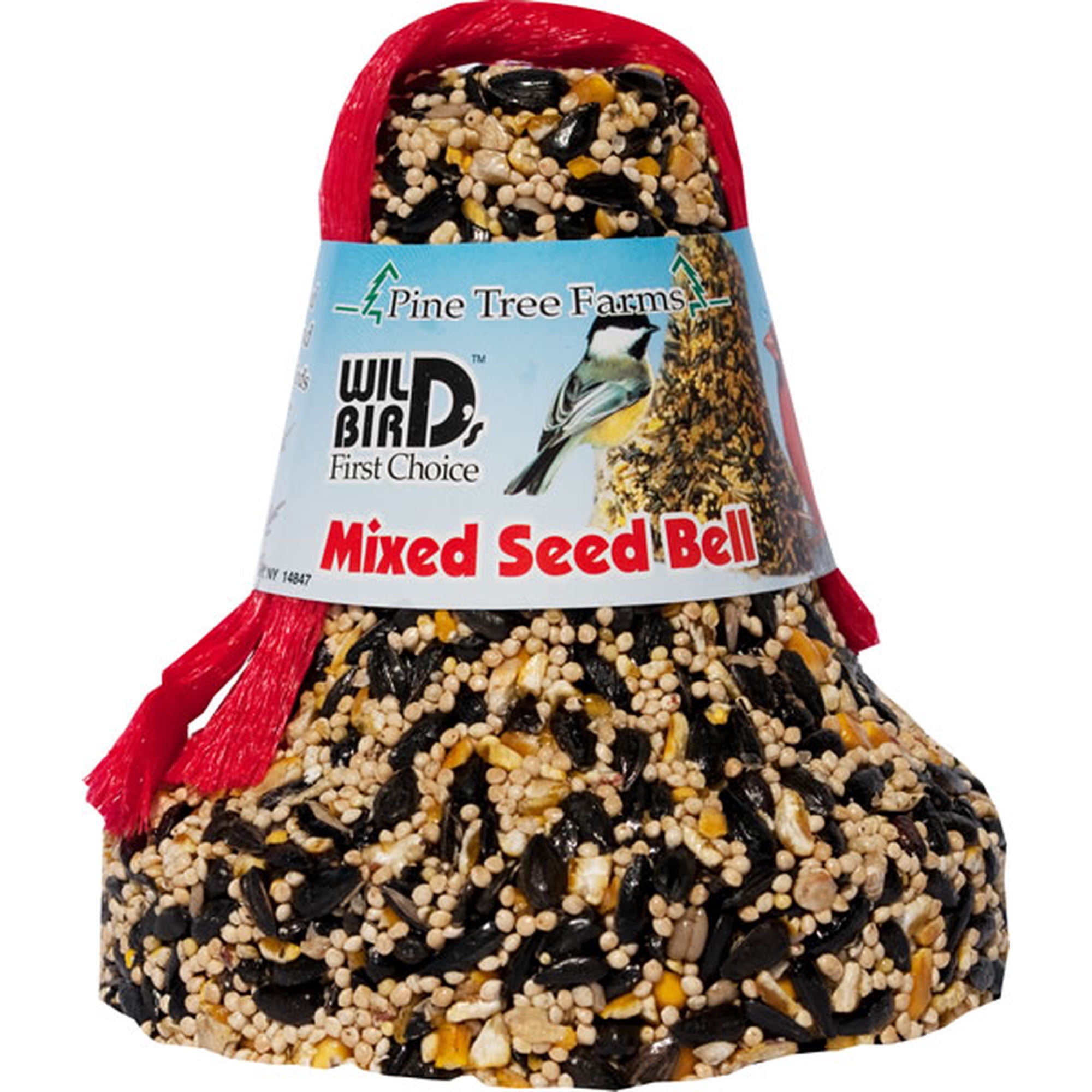 Pine Tree Farms Mixed Seed Bell — Ready-to-Hang Wild Bird Treat — 16 oz
