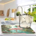thumbnail image 5 of Kitchen Drying Mat Kitchen Drying Pad 16x18In Drying Dish Mat Dish Drying Mats Kitchen Countertop Multi-Function Drain Drying Mat Beautiful Pink Flamingo, 5 of 8