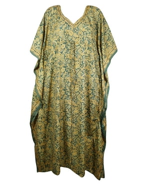 Mogul Women's Maternity Loose Dress, Maxi Caftan Dress,Casual Kaftan Dress, Beach Cover Up,Printed Dresses 2XL
