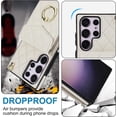 thumbnail image 4 of KOMI Wallet Case for Samsung Galaxy S23 Ultra - Leather Case Folio Case Card Slot RFID Blocking Kickstand Wrist Strap Shockproof Metal Ring Stand Cover for Samsung Galaxy S23 Ultra [XR] -White, 4 of 5