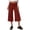Red, variant on WHEANG Women's Summer Solid Color Wide Leg Capri Pants - Casual High Waist Cropped Trousers Lightweight Breathable Lounge Pants Daily Beach Travel Summer Capri Pants Size XL White