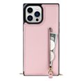 thumbnail image 2 of K-Lion Wallet Case for iPhone 14 Pro Max with Shoulder Strap Crossbody Back Card Slots Holder Kickstand Cover, PU Leather Magnetic Zipper Shockproof Protective Phone Case for iPhone 14 Pro Max,Pink, 2 of 21