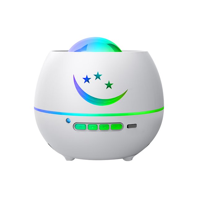 Bearachild Proyector 10 en 1, luz nocturna, estrella, cielo, Navidad, Papá Noel, Luna, lámpara de proyección, iluminación Musical, adorno, dormitorio, Iluminación y accesorios Blanco Bearachild HA008535-01B