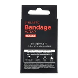 (6 pack) Equate Professional Grade 3-inch Latex Free Reusable Elastic Bandage Wrap