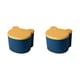 thumbnail image 2 of Wosthever Taburete de almacenamiento plegable de plástico para niños, taburete de almacenamiento conveniente y que ahorra espacio, mantiene los amarillo y azul 2piezas, 2 of 6