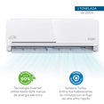 thumbnail image 3 of MiniSplit Inverter 1T SEER 18 AirCool AC-MSI-1.0T-18A Evans 208-230V 60 Hz 12 000 Btu/h WiFi Solo Frio + Kit instalación, 3 of 5