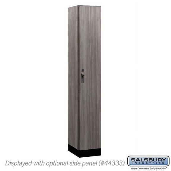 Salsbury Industries 41168SW 12 in. Wide Premier Wood Locker - Single Tier - 1 Wide - 6 ft. High - 18 in. Deep - Skyline Walnut - Hasp