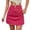Red, variant on RUTAYY Women Denim Skirt Casual A-Line Midi Skirt High Waist Stretchy Comfortable Summer Skirt For Daily Wear Solid Color Casual Travel Skirts