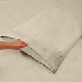 thumbnail image 4 of Split King Size Sheet Set, Hotel Luxury Bed Sheets, Extra Soft, Deep Pockets, Easy Fit, Breathable and Cooling Sheets, Wrinkle Free - Beige, 4 of 6