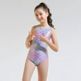 thumbnail image 5 of GYRATEDREAM Little Girls One-Piece Sporty Swimsuit Swimwear Quick Dry Stretchy Strap Kids Bathing Suit Summer Swimsuit, Size 7-8 Years, 5 of 9