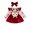 Red, variant on JFOPQVSM Baby Girls Christmas Comfortable and Breathable Long Sleeved Dress Cute Cartoon Print Bodysuits