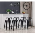 thumbnail image 6 of Andeworld 26" Low Back Metal Counter Stool Height Bar Stools [Set of 4] Barstools, Black, 6 of 7